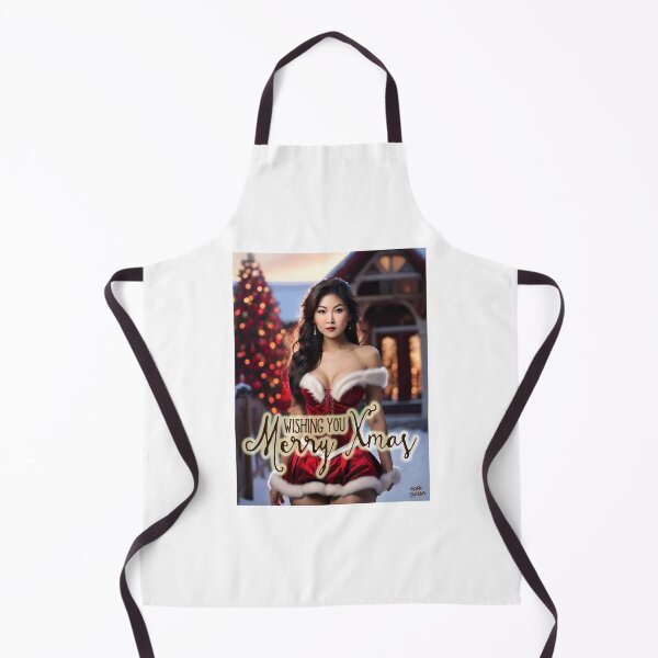 Item preview, Asian Woman wishing Merry Xmas;  designed and sold by StickerApe.