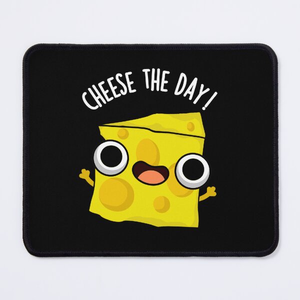Item preview, Cheese The Day Funny Food Puns (Dark BG) designed and sold by punnybone.