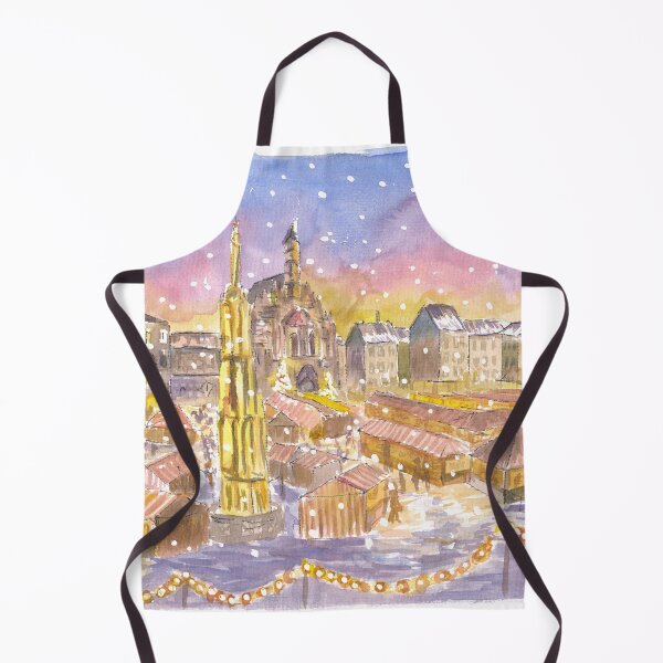 Item preview, Christkindlesmarkt Nuremberg Germany Illuminated at Night designed and sold by artshop77.