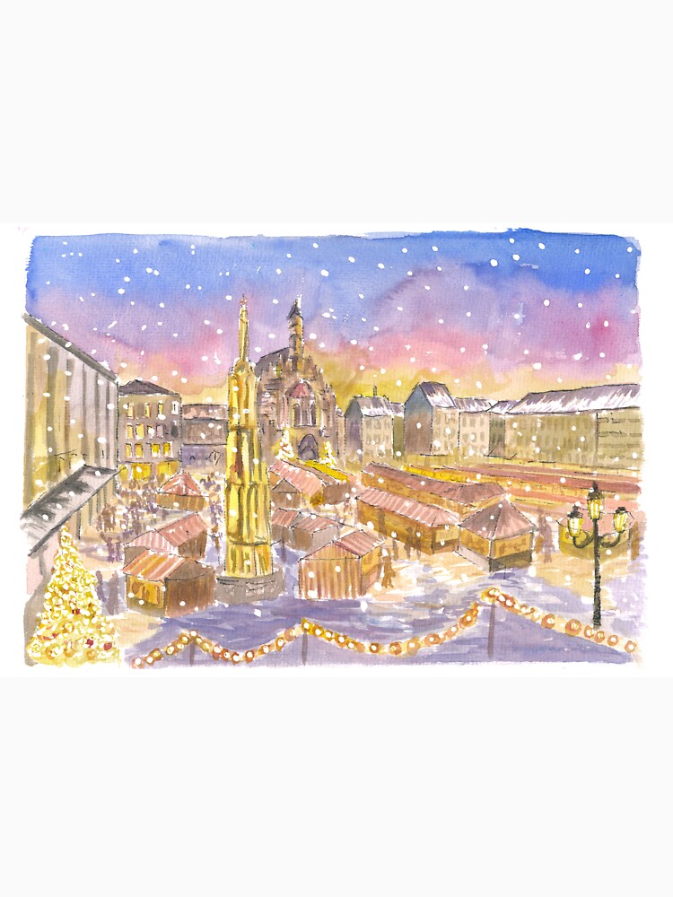 Thumbnail 5 of 5, Pullover Hoodie, Christkindlesmarkt Nuremberg Germany Illuminated at Night designed and sold by artshop77.