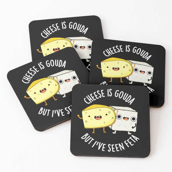 Item preview, Cheese Is Gouda But I've Seen Feta Funny Food Puns (Dark BG) designed and sold by punnybone.