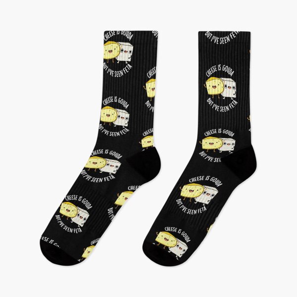 Item preview, Cheese Is Gouda But I've Seen Feta Funny Food Puns (Dark BG) designed and sold by punnybone.