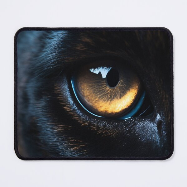 Item preview, photo of a fierce majestic black panther's eye designed and sold by StylishStacks.