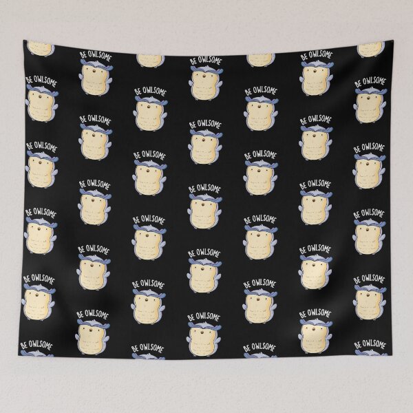 Item preview, Be Owlsome Funny Owl Puns (Dark BG) designed and sold by punnybone.