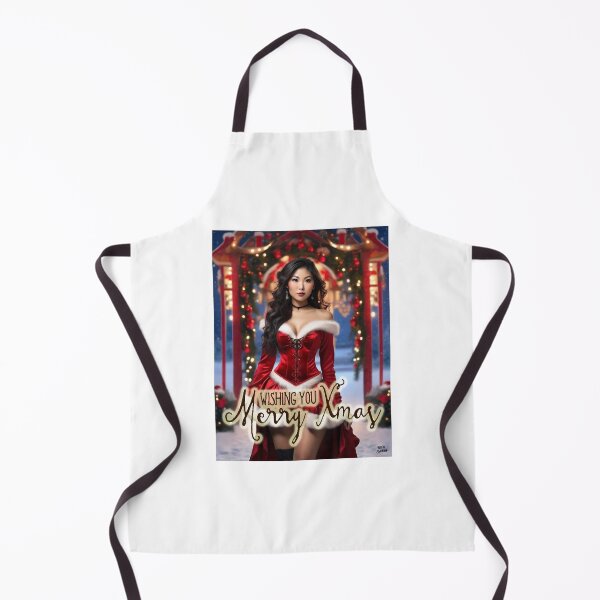Item preview, Chinese Woman wishing Merry Xmas; designed and sold by StickerApe.