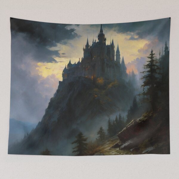 Item preview, A Classic Gothic Castle on a Mountain designed and sold by cr6zym1nd.