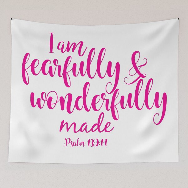 Item preview, Fearfully & Wonderfully Made - pink designed and sold by Rachel Cavazos.