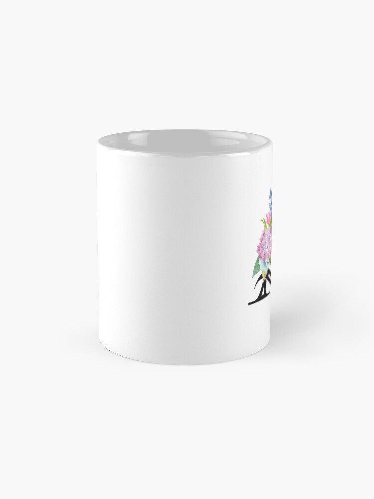 Alternate view of Pretty Pastel Watercolor Floral Letter A Mug