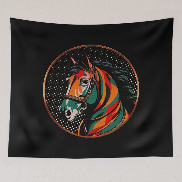 Item preview, Colorful Horse Women Graphic Tees For Girls designed and sold by momoworlddesign.