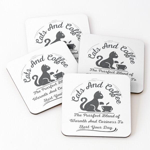 Item preview, Cat and Coffee designed and sold by AnimalWorldArtt.