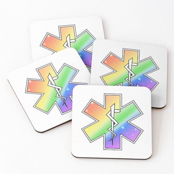 Item preview, LGBTQ+ Pride Medical Star of Life designed and sold by Mothrrr.