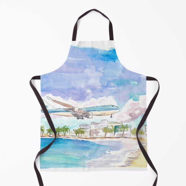 Item preview, Fascinating Sint Maarten Maho Beach Scene with Plane Landing designed and sold by artshop77.
