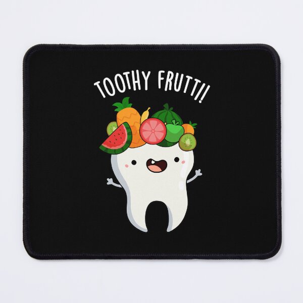Item preview, Toothy Fruity Funny Dental Puns (Dark BG) designed and sold by punnybone.