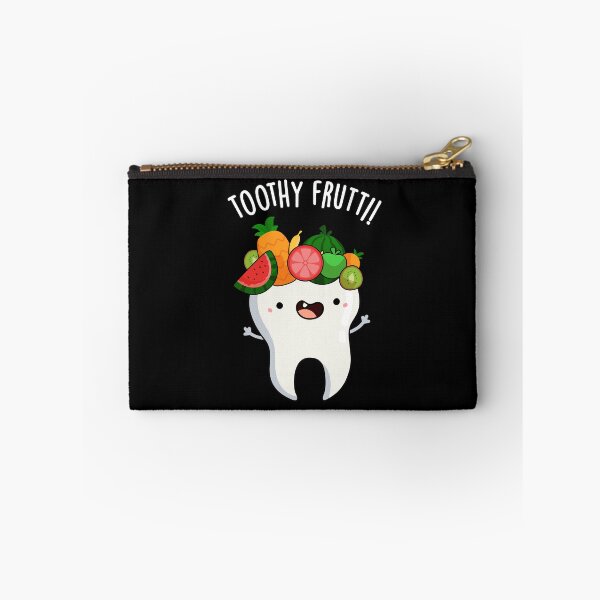 Item preview, Toothy Fruity Funny Dental Puns (Dark BG) designed and sold by punnybone.