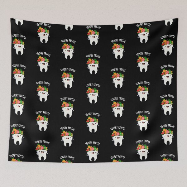 Item preview, Toothy Fruity Funny Dental Puns (Dark BG) designed and sold by punnybone.
