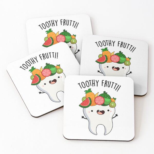 Item preview, Toothy Fruity Funny Dental Puns designed and sold by punnybone.