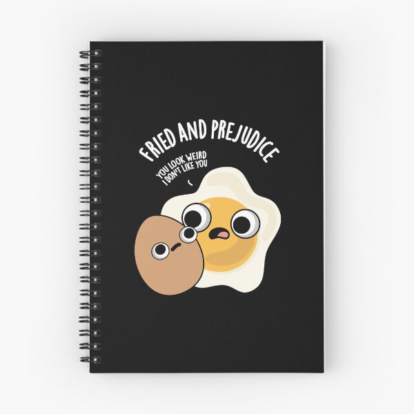 Item preview, Fried And Prejudice Funny Egg Puns (Dark BG) designed and sold by punnybone.