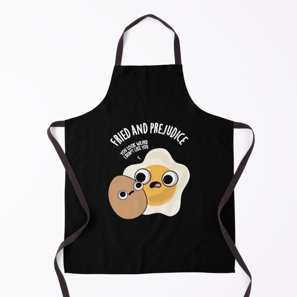 Item preview, Fried And Prejudice Funny Egg Puns (Dark BG) designed and sold by punnybone.