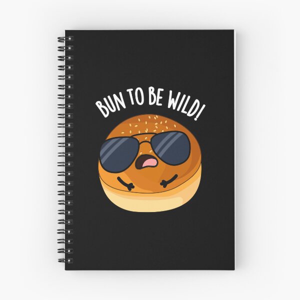 Item preview, Bun To Be Wild Funny Food Puns (Dark BG) designed and sold by punnybone.