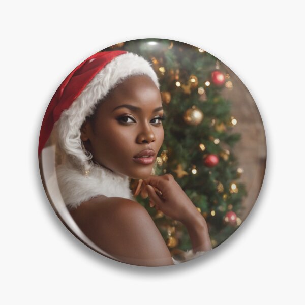 Item preview, African Beauty wishing Merry Xmas;  designed and sold by StickerApe.