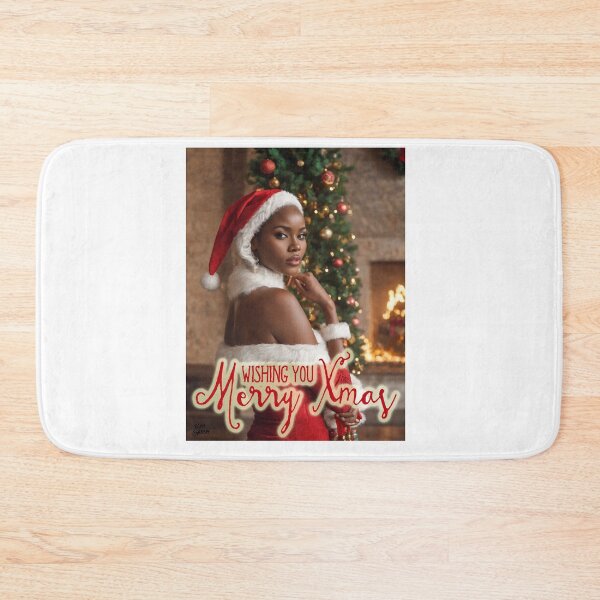 Item preview, African Beauty wishing Merry Xmas;  designed and sold by StickerApe.