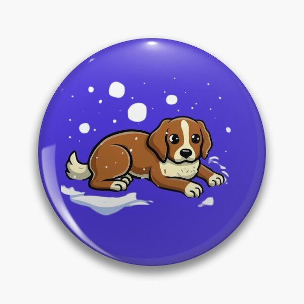 Item preview, Frosted Furry Friend: Snow-Lounging Pup designed and sold by COPYCRAVE.