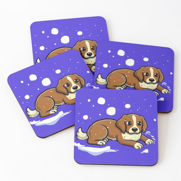 Item preview, Frosted Furry Friend: Snow-Lounging Pup designed and sold by COPYCRAVE.
