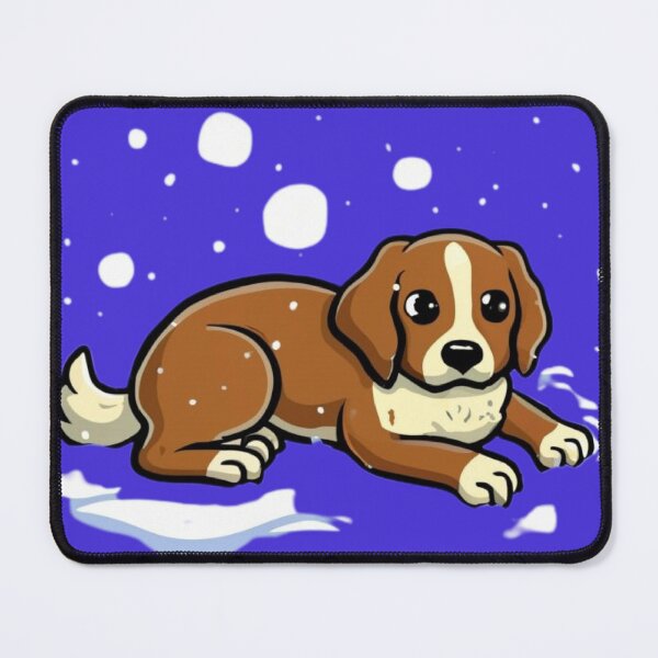 Item preview, Frosted Furry Friend: Snow-Lounging Pup designed and sold by COPYCRAVE.