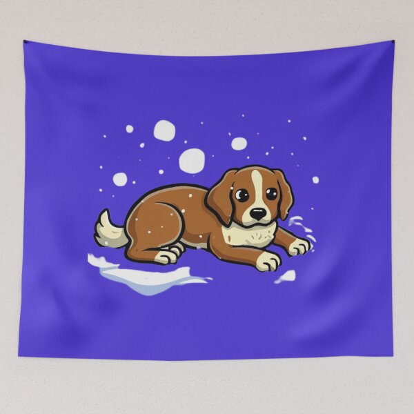 Item preview, Frosted Furry Friend: Snow-Lounging Pup designed and sold by COPYCRAVE.