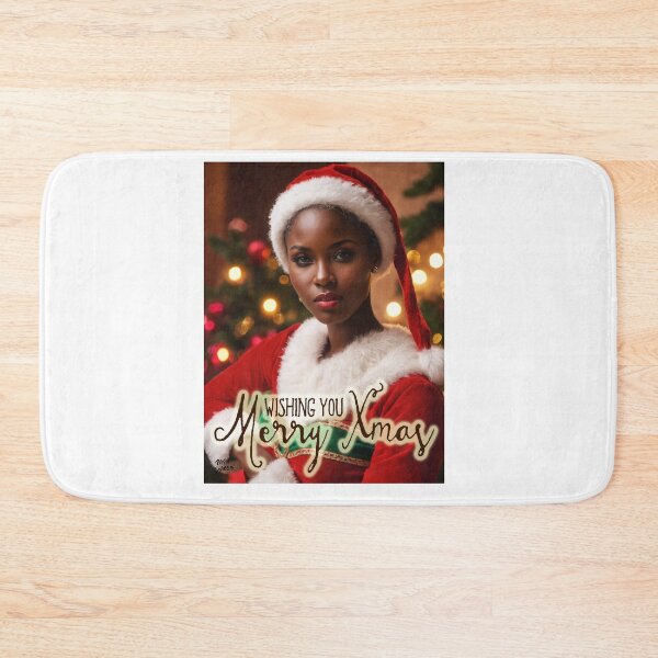 Item preview, African Beauty wishing Merry Xmas;  designed and sold by StickerApe.