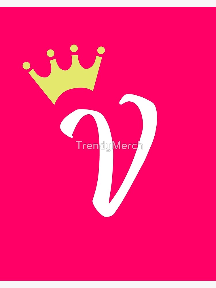 Letter V Princess Queen T Shirt Art Board Print By Trendymerch Redbubble