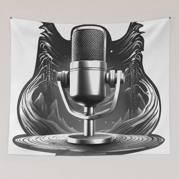 Item preview, Microphone isolated black and white designed and sold by Salimgor Hangaround Music.