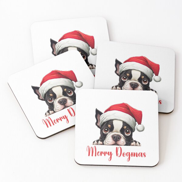 Item preview, Boston Terrier Dog Merry Dogmas designed and sold by Blok45.
