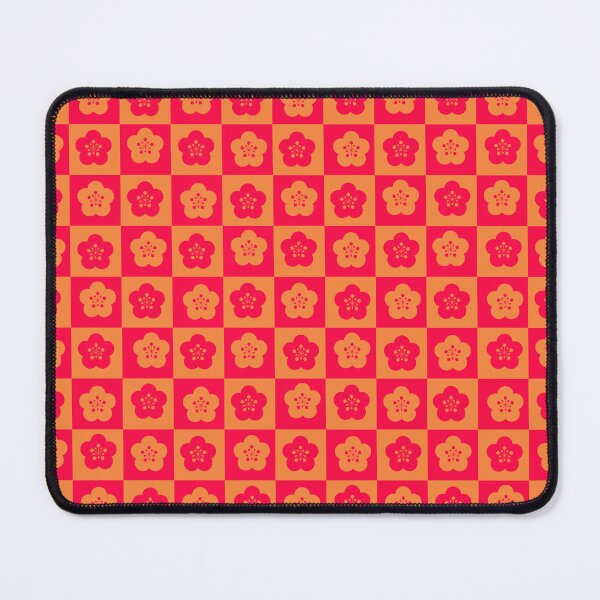 Item preview, 70's flowers checkers orange and Pink Design  designed and sold by Purple Moon .