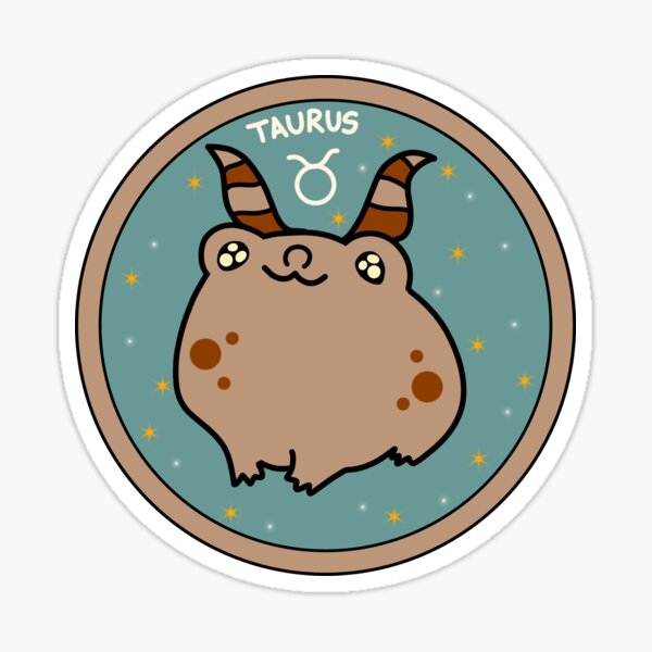 Item preview, Taurus froggy zodiac sign designed and sold by Quacktails.