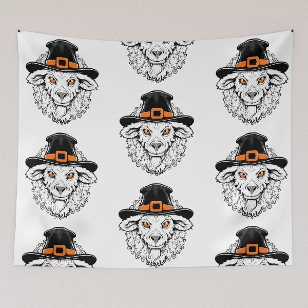 Item preview, Halloween-Ready Sheep Bold Outline Elegance designed and sold by DigitalGraphic1.