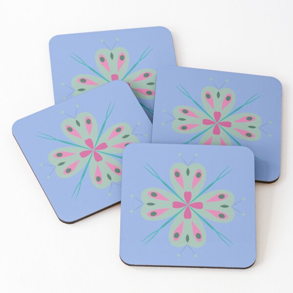 Item preview, Butterfly mandala in pink and green designed and sold by martaaileen.