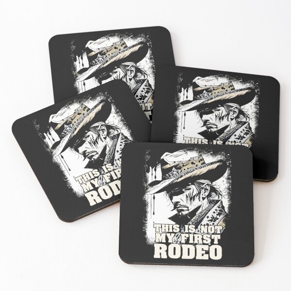 Item preview, Not My First RODEO Rugged VIntage Wild West Cowboy Quote Illustration designed and sold by Naumovski.