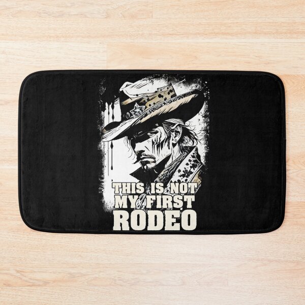 Item preview, Not My First RODEO Rugged VIntage Wild West Cowboy Quote Illustration designed and sold by Naumovski.