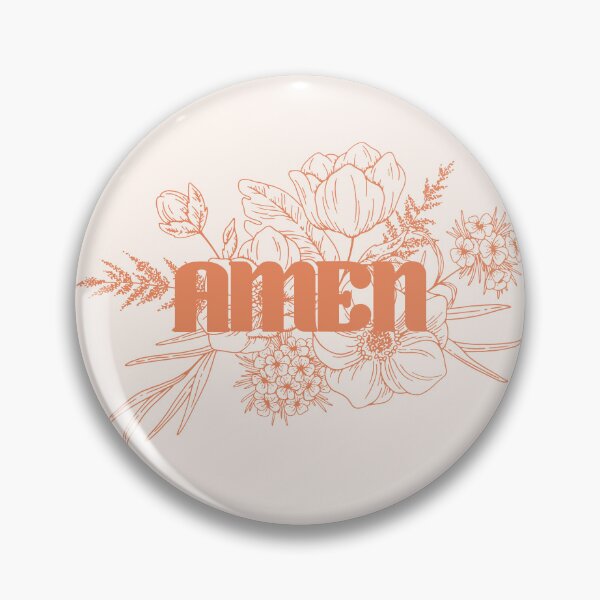 Item preview, Amen, Trendy Christian Floral, burnt orange designed and sold by WeBearFruit.