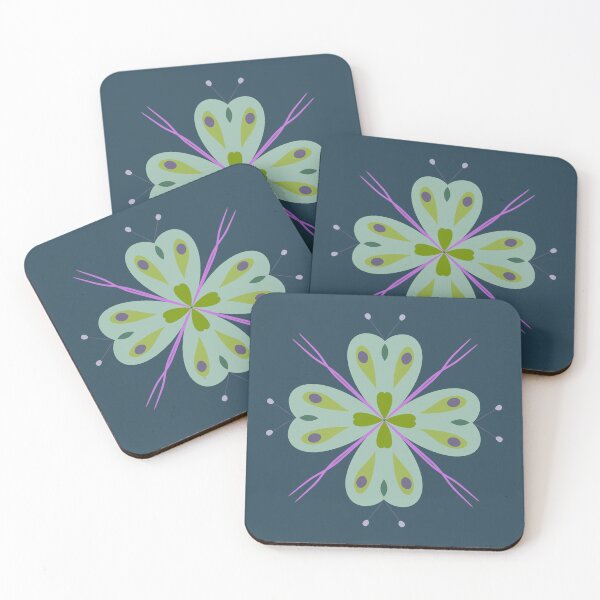 Item preview, Butterfly mandala in dark green and purple designed and sold by martaaileen.