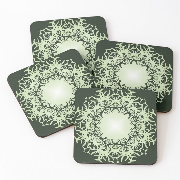 Item preview, Mandala /5 pastel green and white. designed and sold by My-fake-places.
