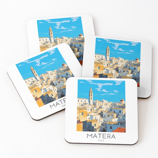 Item preview, A Pop Art Travel Print of Matera - Italy designed and sold by StudioRedKoala.