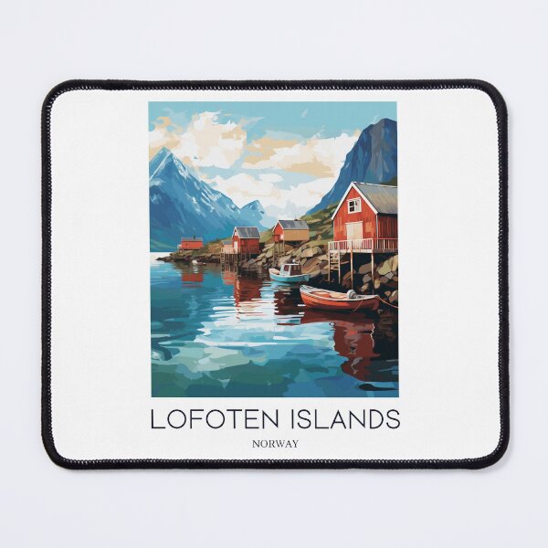 Item preview, A Pop Art Travel Print of the Lofoten Islands - Norway designed and sold by StudioRedKoala.