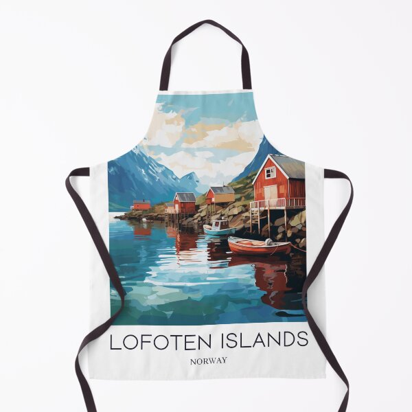 Item preview, A Pop Art Travel Print of the Lofoten Islands - Norway designed and sold by StudioRedKoala.