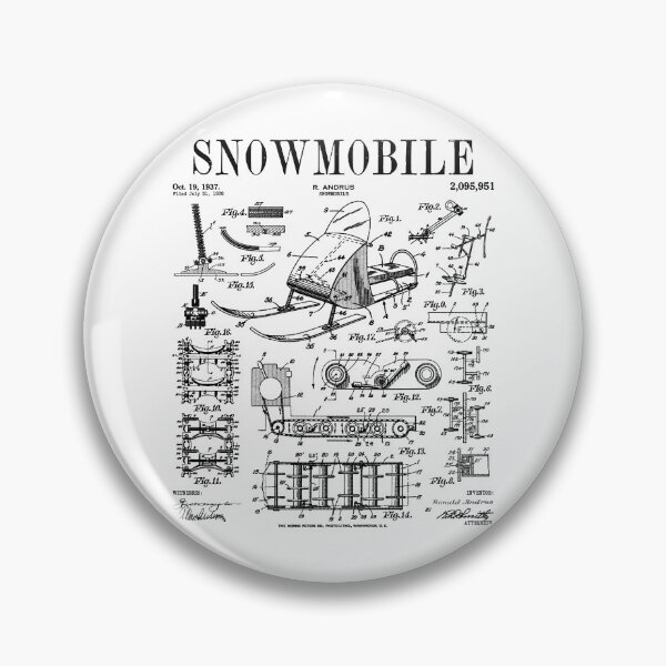 Item preview, Snowmobile Rider Snowmobiling Winter Sports Vintage Patent designed and sold by GrandeDuc.