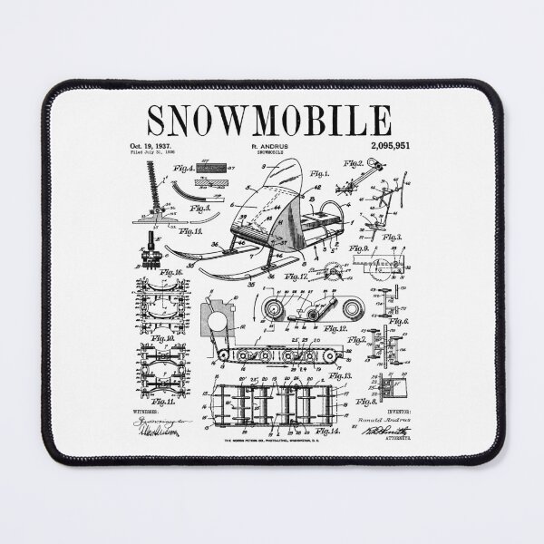 Item preview, Snowmobile Rider Snowmobiling Winter Sports Vintage Patent designed and sold by GrandeDuc.