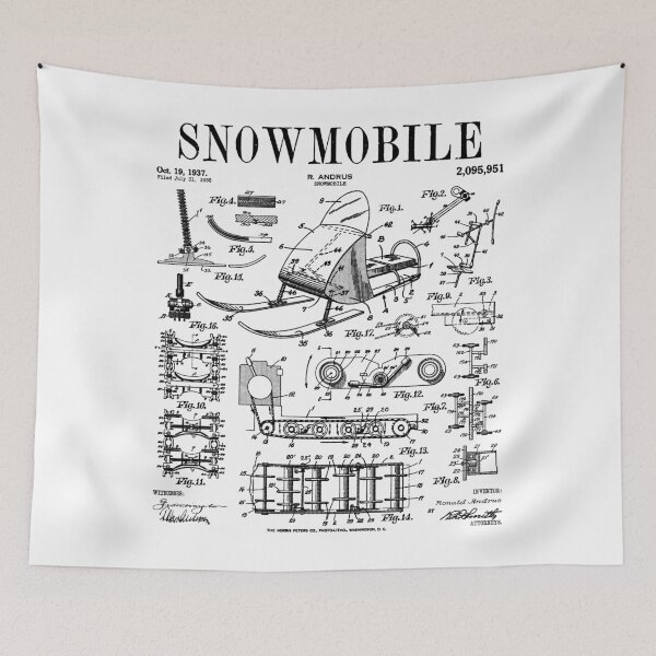 Item preview, Snowmobile Rider Snowmobiling Winter Sports Vintage Patent designed and sold by GrandeDuc.