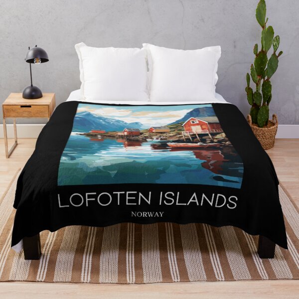 Item preview, A Pop Art Travel Print of the Lofoten Islands - Norway designed and sold by StudioRedKoala.