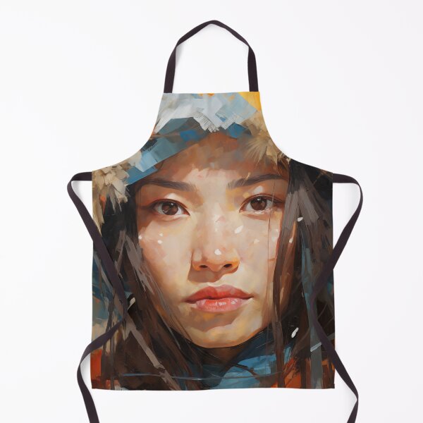Item preview,  Asian Girl Minimal Style Oil Impasto Portraits designed and sold by LinhChan.